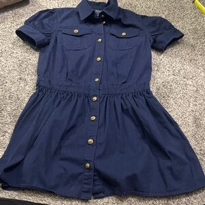 Polo by Ralph Lauren Navy Dress with Gold Buttons